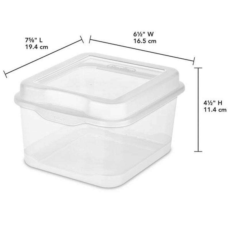 Sterilite Plastic FlipTop Hinged Storage Box Container w/ Latching Lid (12 Pack)