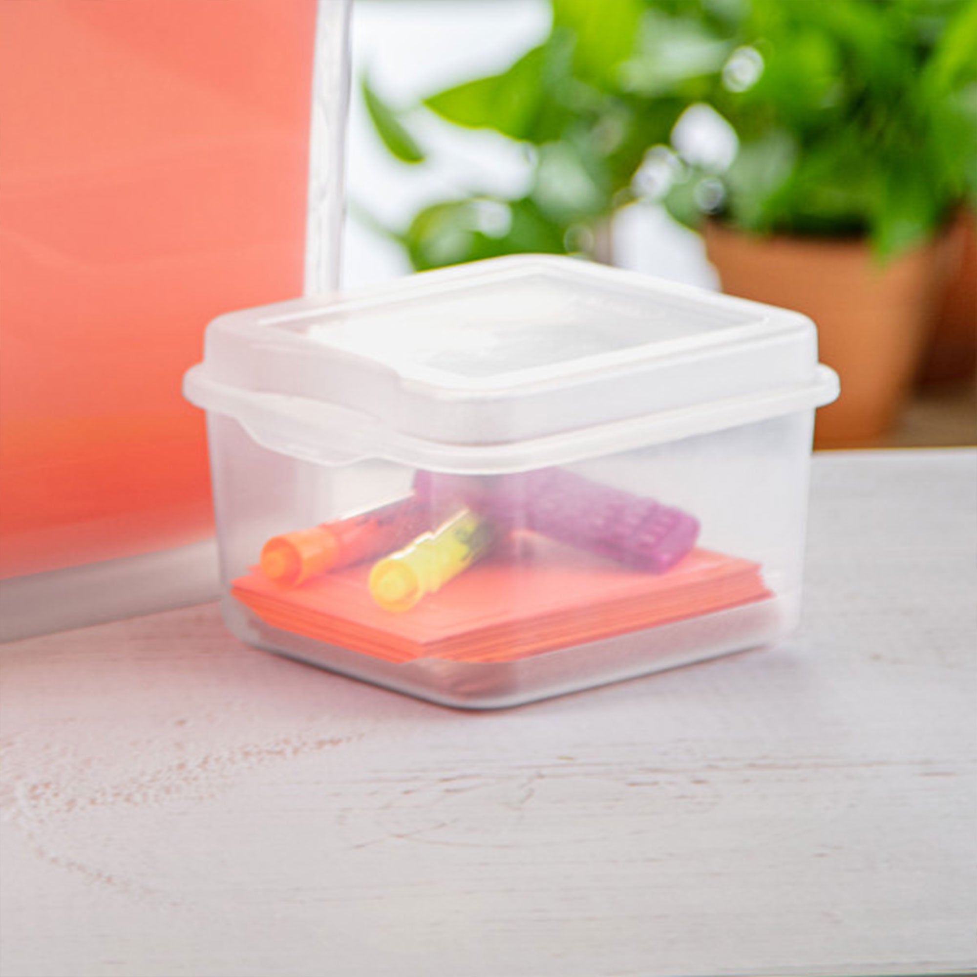 Sterilite 18038612 Plastic FlipTop Latching Storage Container, Clear (48 Pack) - VMInnovations