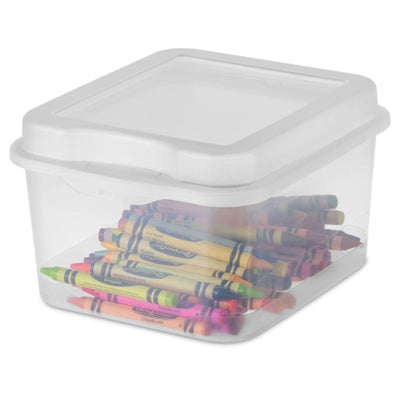 Sterilite Plastic FlipTop Hinged Storage Box Container w/ Latching Lid, 24 Pack - VMInnovations