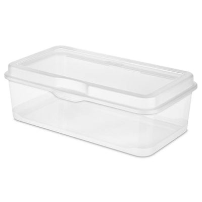 Sterilite Plastic Stacking FlipTop Latching Storage Box Container, Clear, 6 Pack
