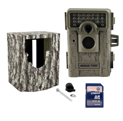 MOULTRIE M-550 Low Glow Infrared Trail Game Mini Camera + Security Box + SD Card