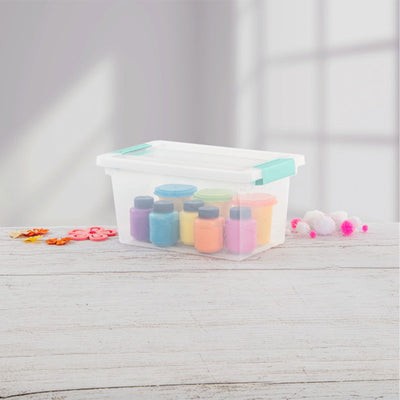 Sterilite Plastic Medium Clip Storage Box Container with Latching Lid, 4 Pack - VMInnovations
