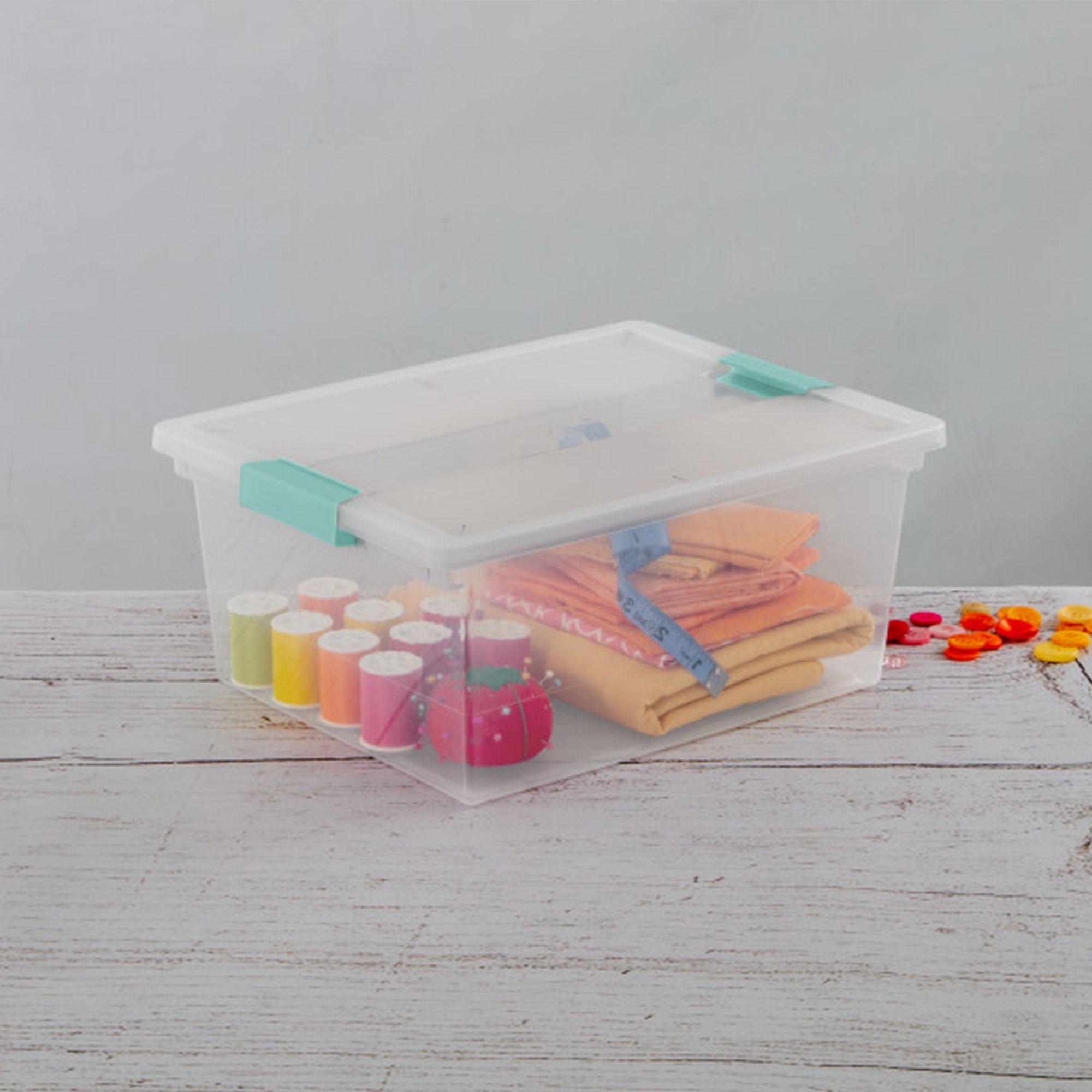 Sterilite Deep Clear Plastic Stackable Storage Bin with Clear Latch Lid, 8 Pack - VMInnovations