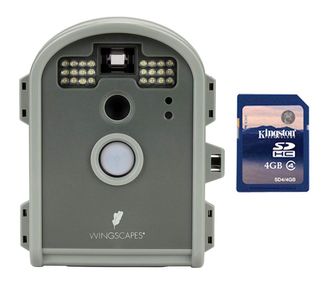 Wingscapes BirdCam Pro Motion-Activated Digital Backyard Wildlife Camera+SD Card