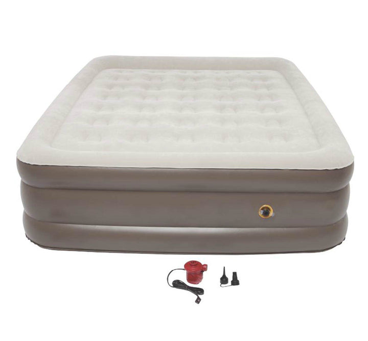 COLEMAN Camping Double Support Queen Air Mattress w/120 Volt Pump - Open Box