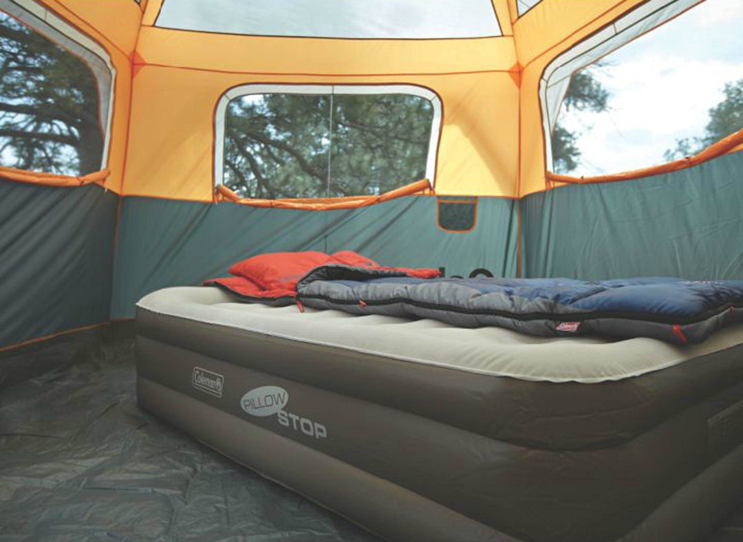 COLEMAN Camping Double Support Queen Air Mattress w/120 Volt Pump - Open Box