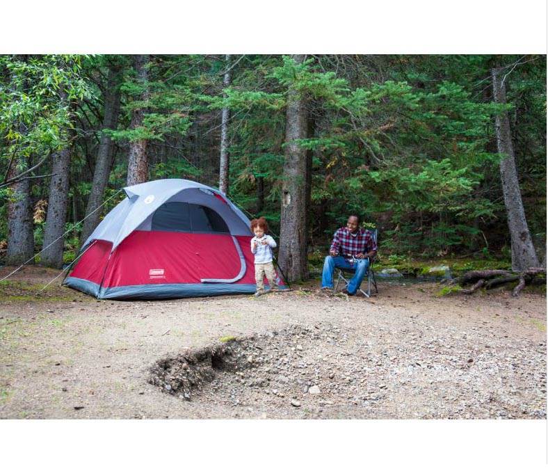COLEMAN Flatwoods WeatherTec 4 Person Camping Tent w/ Rainfly - Missing Eyelit