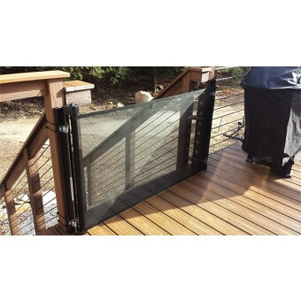 Retract-A-Gate Portable 52 Inch Extending Baby and Pet Home Safety Gate, Black - VMInnovations