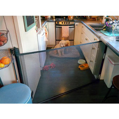 Retract-A-Gate Portable 52 Inch Extending Baby and Pet Home Safety Gate, Black - VMInnovations