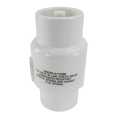 Pentair R172288 Rainbow Chlorinator 1 1/2" x 2" Slip Check Valve (Open Box)