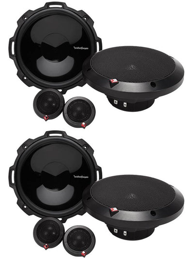 4) Rockford Fosgate P1675-S 6.75" 240W 2-Way Car Audio Component Speakers System