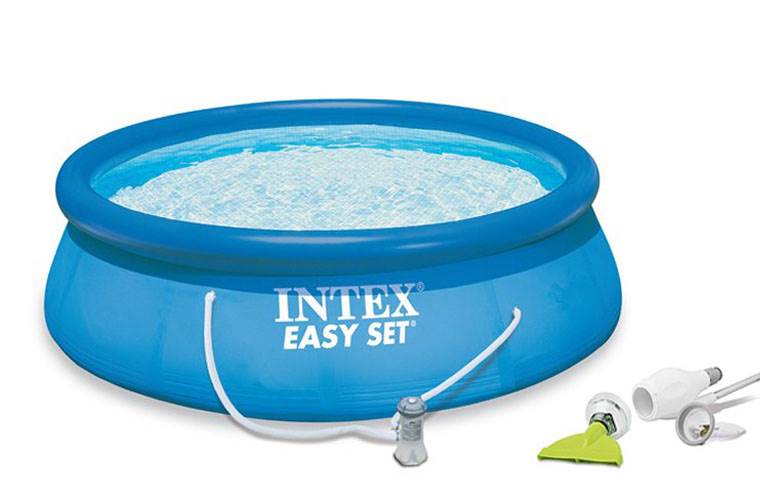 Intex 15' x 42" Easy Set Pool Complete Kit w/ 1000 GPH Filter Pump & Skooba Vac