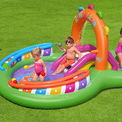 Bestway H2O GO Sing N Splash Inflatable PVC Backyard Pool Game Center (Open Box)