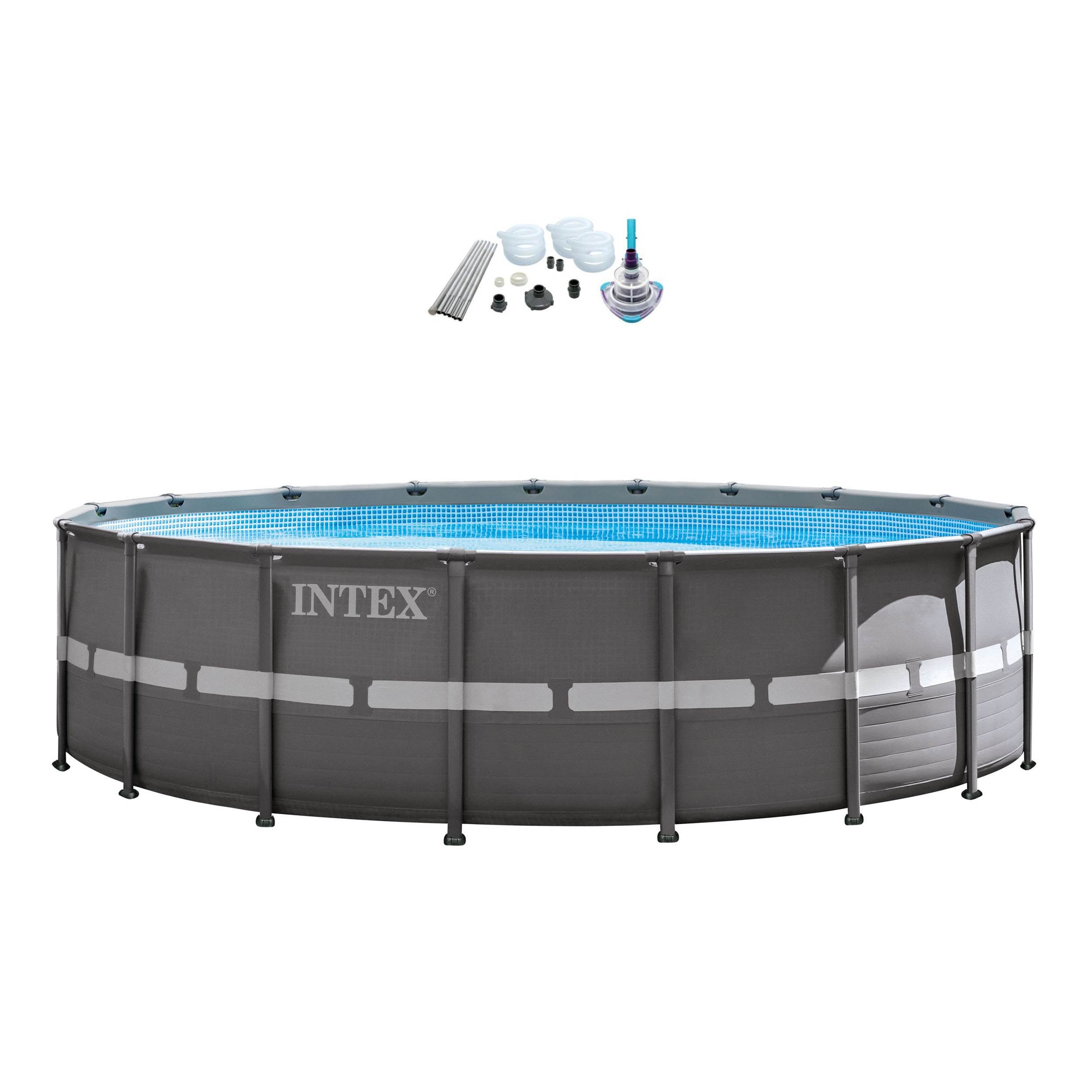 Intex 18ft x 52in Ultra Frame Pool Set w/ 2100 GPH Sand Filter Pump & V-Trap Vac
