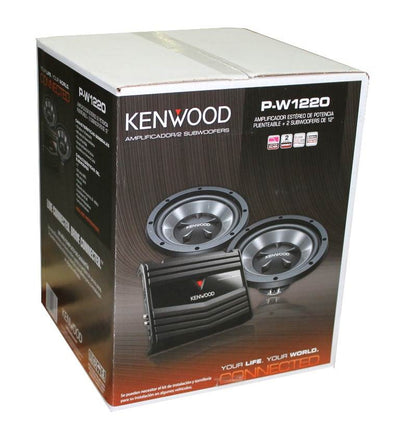 2) New Kenwood KFC-W112S 12" 1600W Car Subwoofers + KAC-5206 400W Amp + Amp Kit