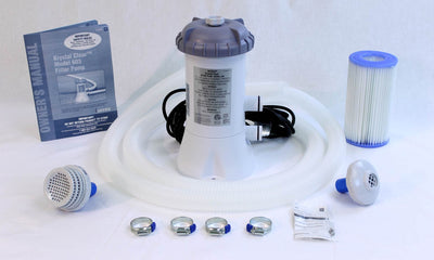 Intex 530 GPH Easy Set Swimming Pool Filter Pump and Kokido Skooba Vacuum