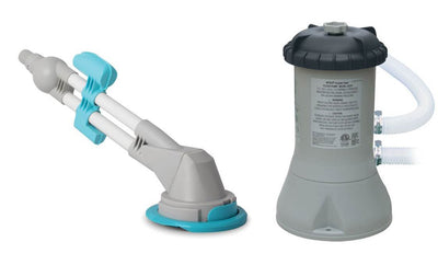 Intex 1000 GPH Swimming Pool Filter Pump w/GFCI & Kokido Zappy Max Vacuum - VMInnovations