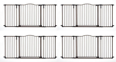 North States Deluxe Decor Baby/Pet Metal Gate - Matte Bronze (4-Pack)
