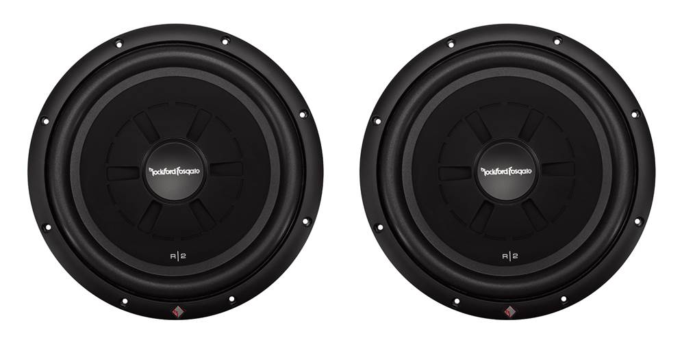 2 ROCKFORD FOSGATE 12" 1000W Subwoofers and Dodge Ram Quad Cab Sub Box