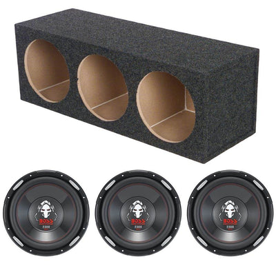 (3) BOSS P126DVC 12" 6900W DVC 4 Ohm Subwoofers + QCM12 Triple Sealed Sub Box