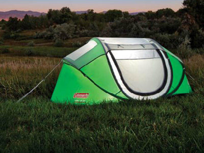 COLEMAN 2 Person Pre-Assembled Instant Pop Up Camping Tent w/Rainfly - Open Box
