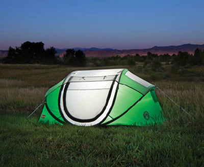 COLEMAN 2 Person Pre-Assembled Instant Pop Up Camping Tent w/Rainfly - Open Box