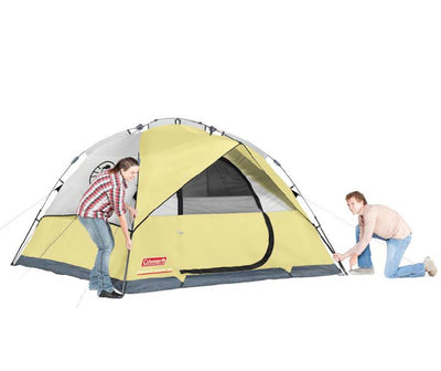 COLEMAN 6 Person Instant Dome Waterproof Camping Double Hub Tent | Open Box