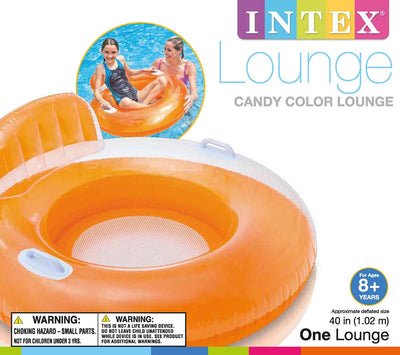 Intex Inflatable Candy Color Floating Pool Tube Raft Lounges (3-pack) | 56512EP