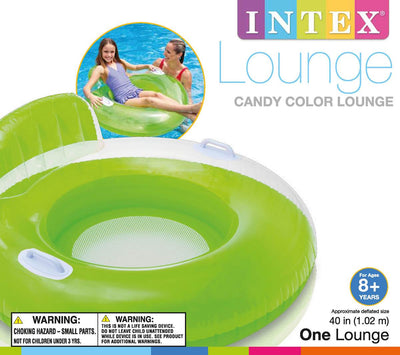 Intex Inflatable Candy Color Floating Pool Tube Raft Lounges (6-pack) | 56512EP