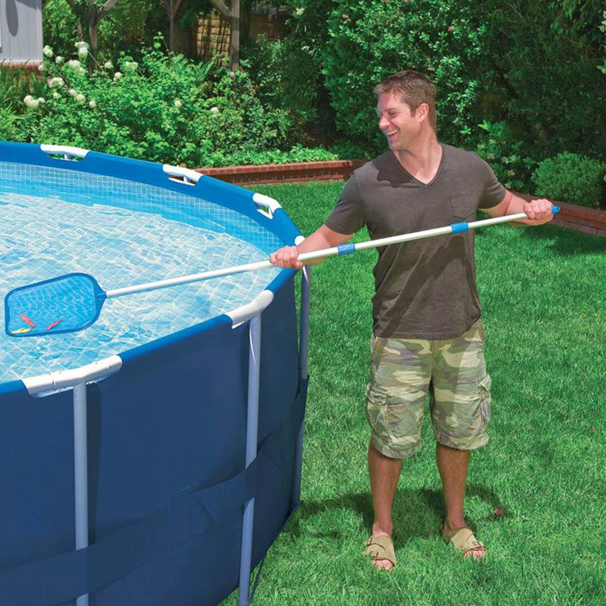 Intex Metal Frame 10' x 30" Swimming Pool with Filter Pump and Maintenance Kit - VMInnovations