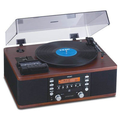 TEAC LP-R550USB Turntable CD & Cassette Audio Dubbing Recorder System | Walnut