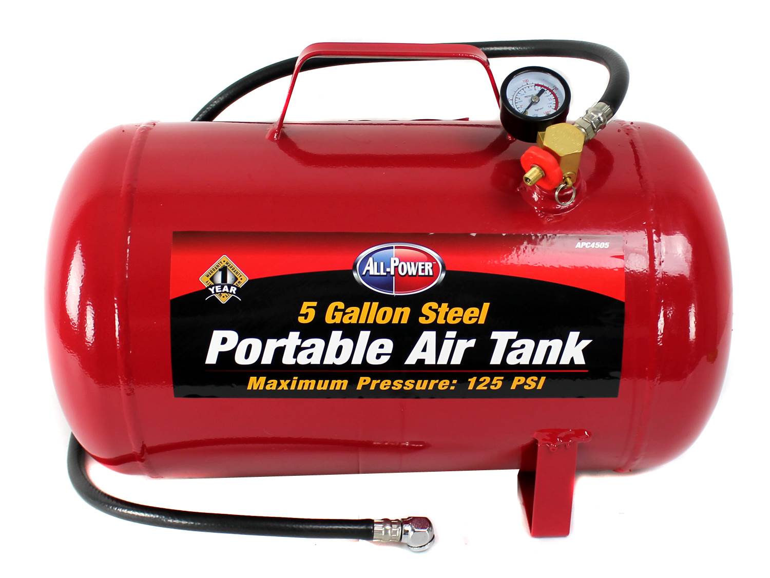 All Power 5 Gallon 125 PSI Portable Car/Truck Home Air Tank w/Gauge -Open Box
