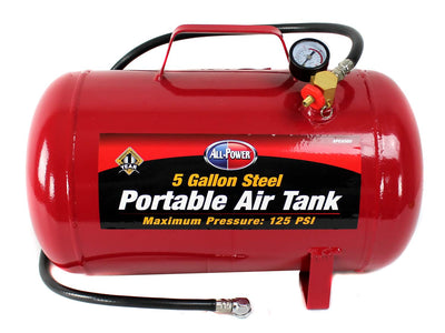 All Power 5 Gallon 125 PSI Portable Car/Truck Home Air Tank w/Gauge -Open Box