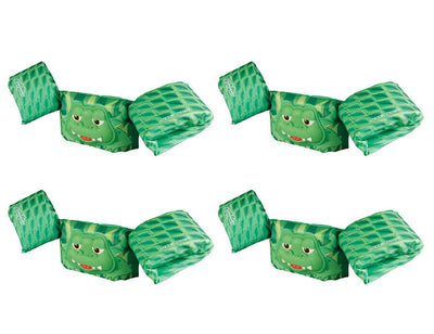 (4) COLEMAN Stearns Kids 3D Puddle Jumper Swimming Life Jackets | Green Gator