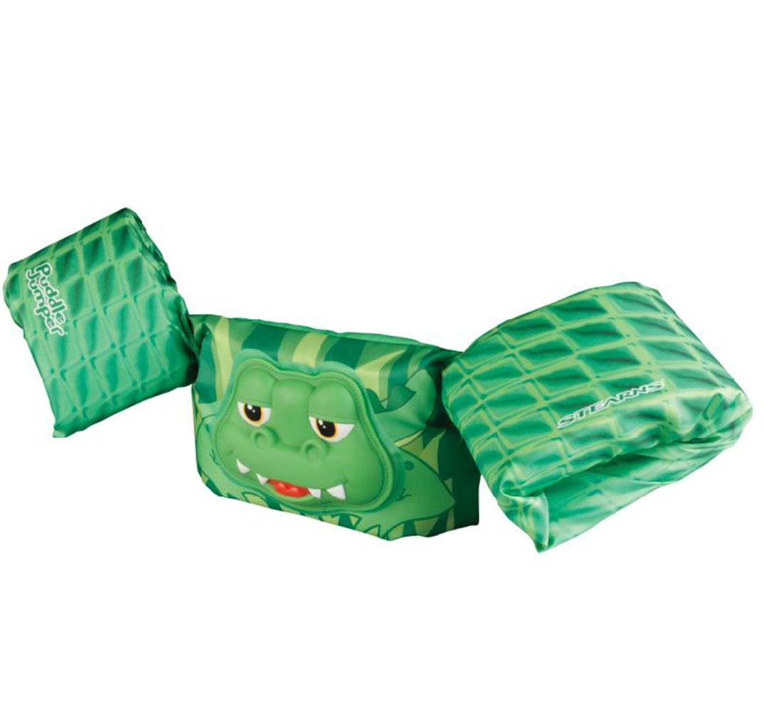 (4) COLEMAN Stearns Kids 3D Puddle Jumper Swimming Life Jackets | Green Gator