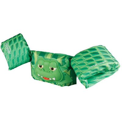 (4) COLEMAN Stearns Kids 3D Puddle Jumper Swimming Life Jackets | Green Gator