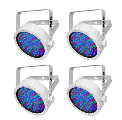 NEW! (4) Chauvet SlimPar 56 LED DMX Slim Par Can Stage DJ RGB Lighting Effects