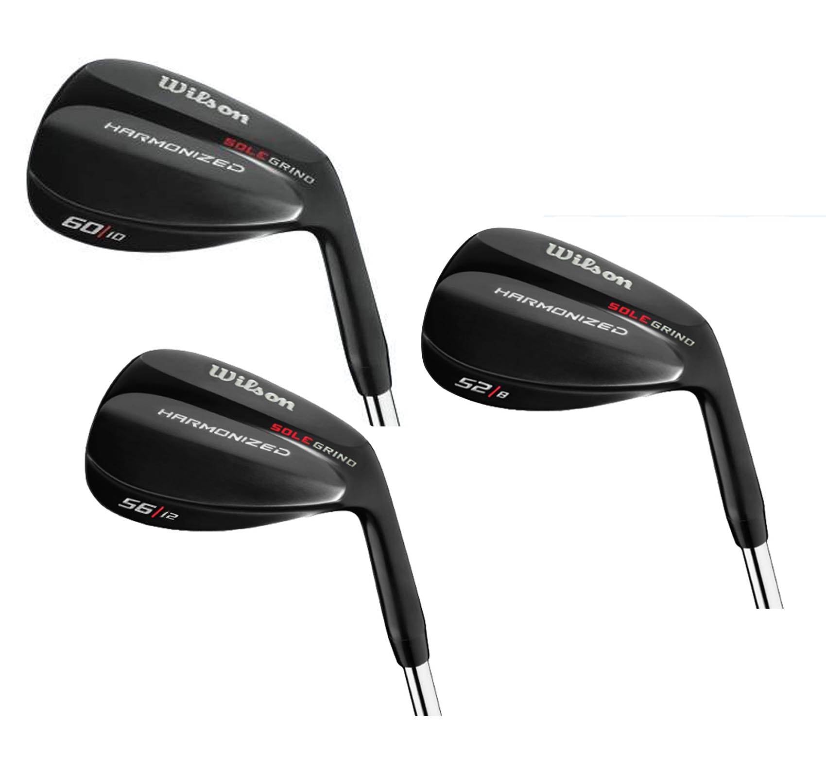 Wilson 52°, 56° & 60° Men's RH Wedge Golf Club Set, Black Chrome (Used)