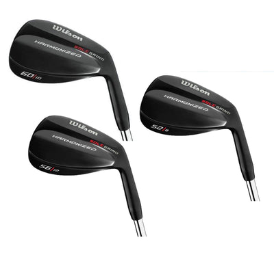 Wilson 52°, 56° & 60° Men's RH Wedge Golf Club Set, Black Chrome (Used)