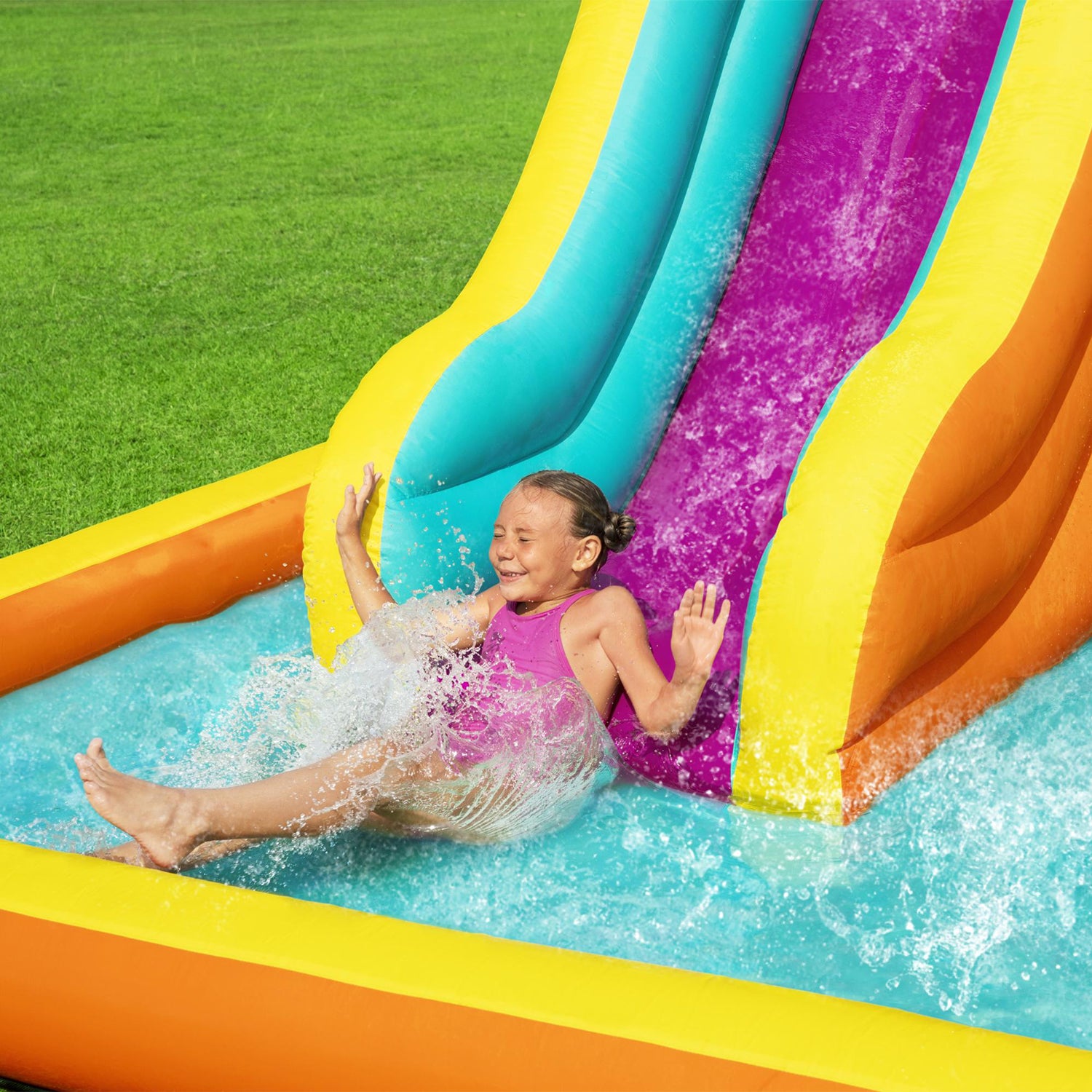 Bestway H2OGO! Tidal Tower Slide Yard Mega Water Park w/ Air Blower (Open Box) - VMInnovations