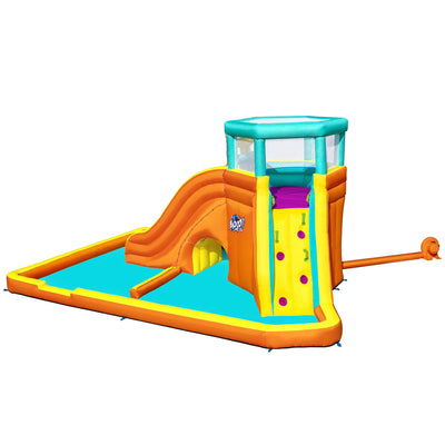 H2OGO! Tidal Tower Slide Yard Inflatable Mega Water Park with Air Blower (Used)