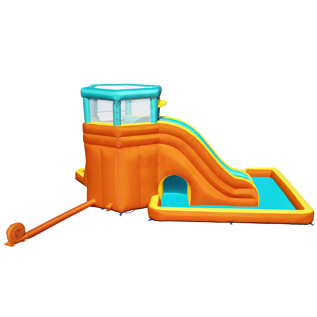 Bestway H2OGO! Tidal Tower Slide Yard Inflatable Mega Water Park with Air Blower