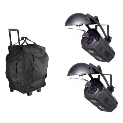 (2) Chauvet DJ LX-10X LED Moonflower Light Effect Mirror Scanners w/ Travel Bag