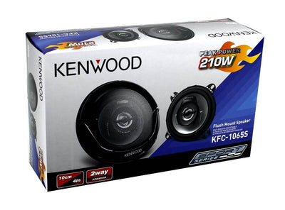 2) Kenwood KFC-1065S 4" 210 Watt 2-Way Car Audio Coaxial Car Speakers (Open Box)