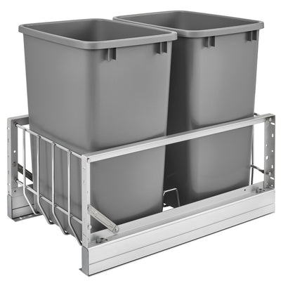 Rev-A-Shelf 5349-18DM-217 Double 35 Quart Pullout Waste Container (Open Box)