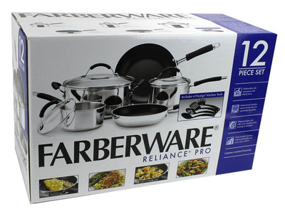 Farberware 14177 12-Piece Kitchen Nonstick Cookware Set Pots/Pan (Open Box)