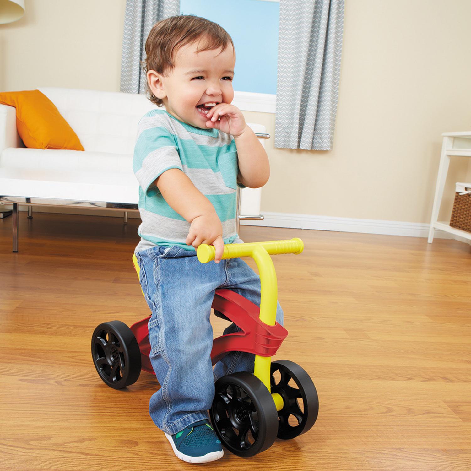 Little Tikes Scooteroo 4 Wheel Toddler Indoor Outdoor Ride On Toy Bike, Red