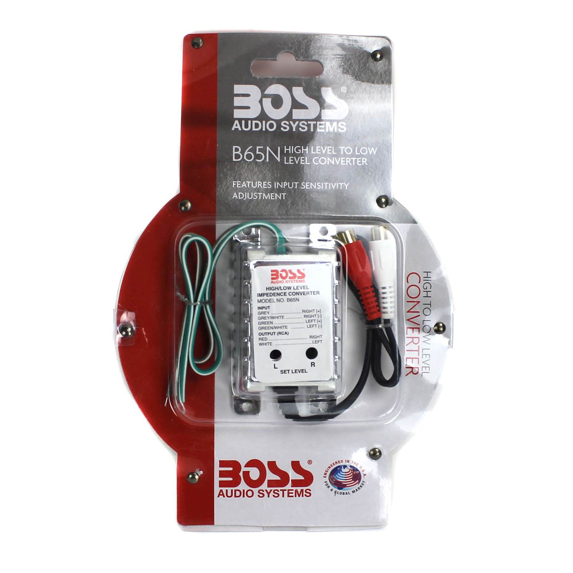 Boss B65N High Level to Low Level Converter + Soundstorm 8-Gauge Amp Wiring Kit
