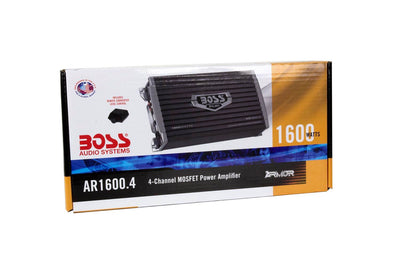 Boss AR1600.4 1600W 4-Ch Car Amplifier + Remote + 2.0 Farad Capacitor + Amp Kit