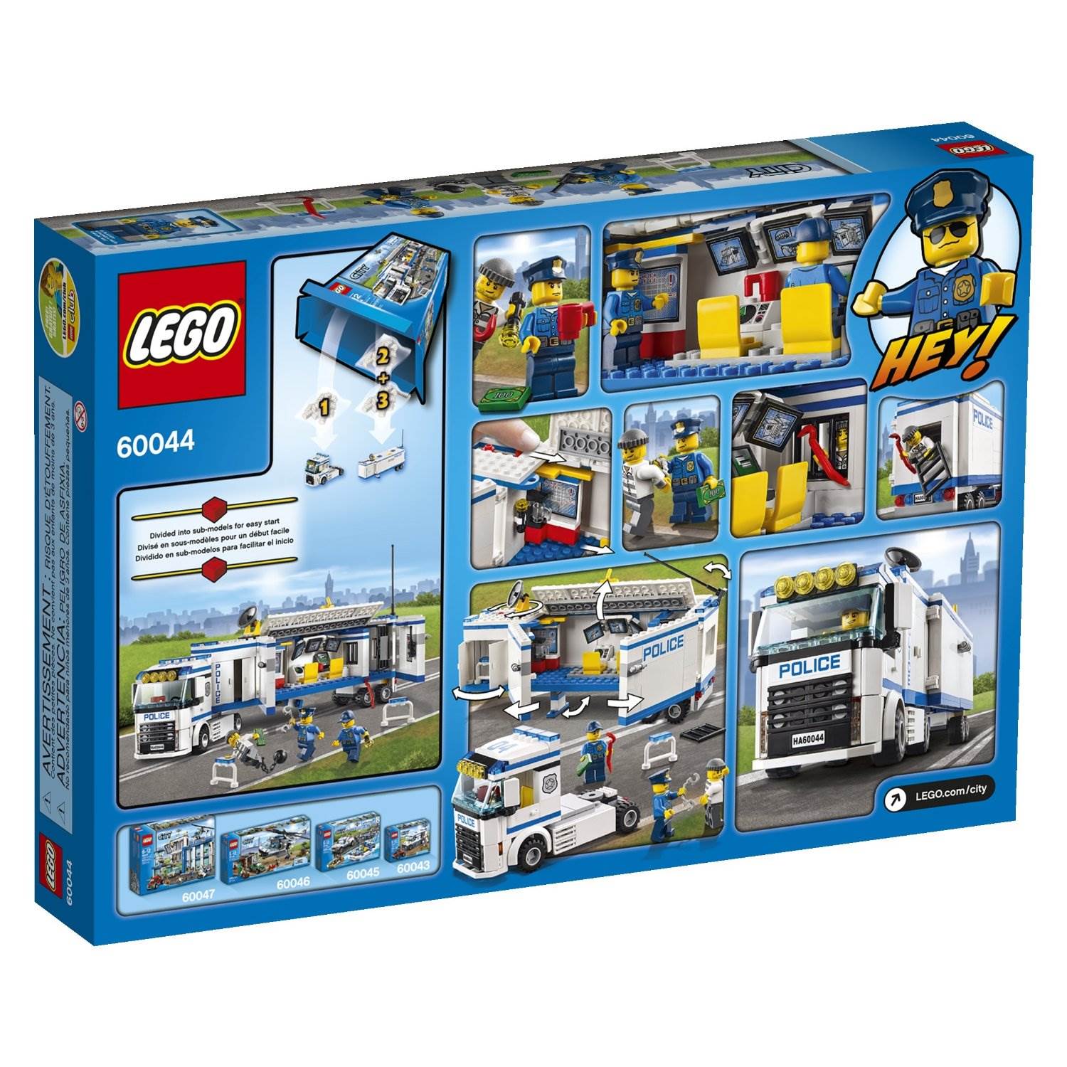 LEGO City Mobile Police Unit Control Room Truck w/ Minifigures 60044 (Open Box)